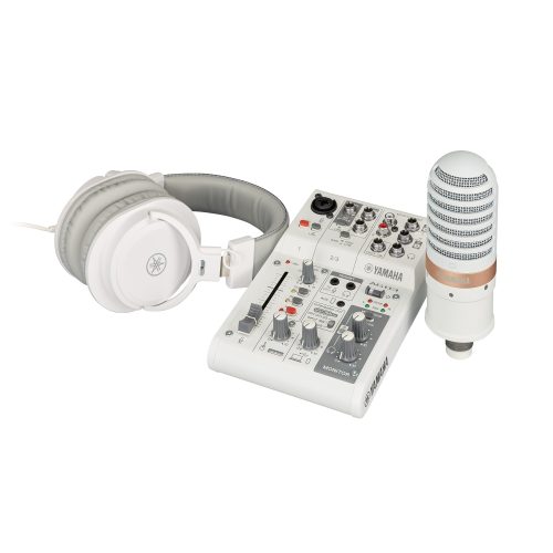 Combo/Pack de Streaming Yamaha - AG03MK2 LSPK | Consola - Auriculares - Micrófono (Color: BLANCO)